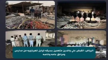 الرياض: القبض على وافدين متهمين بسرقة كيابل كهربائية من مدارس ومرافق عامة وخاصة